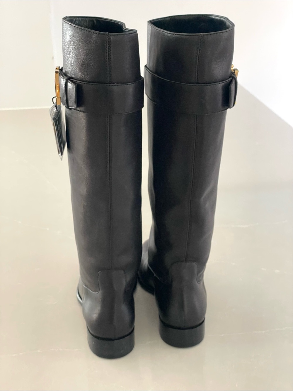 Louis Vuitton Héritage Riding Boots Black Leather LV Initiales Buckle - Picture 6 of 10